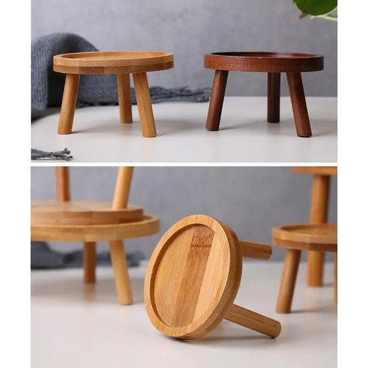 Sturdy Wooden Plant Stand for Indoor and Outdoor Use