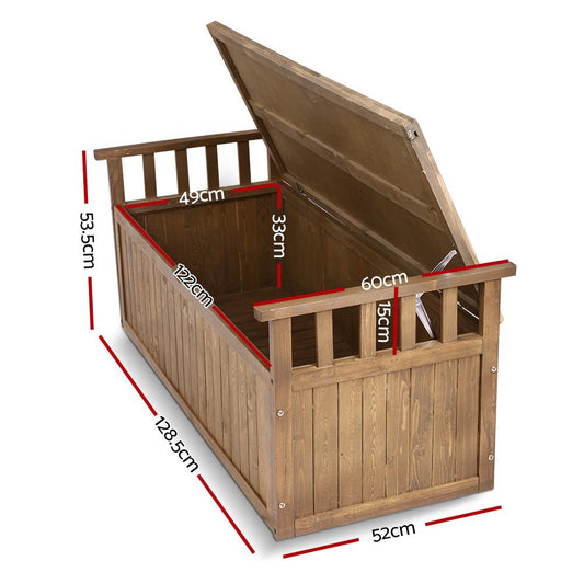 Gardeon Outdoor Storage Bench - Rustic Charm Meets Smart Storage