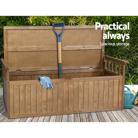 Gardeon Outdoor Storage Bench - Rustic Charm Meets Smart Storage
