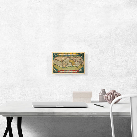 Vintage World Map Canvas | Abraham Ortelius' Theatrum Orbis Terrarum