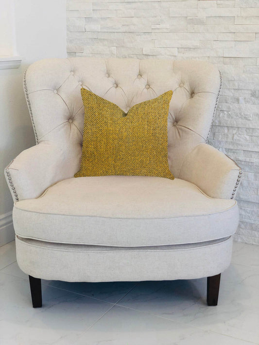 Mustard Seed Dark Yellow Luxury Throw Pillow – Handmade Accent Pillow