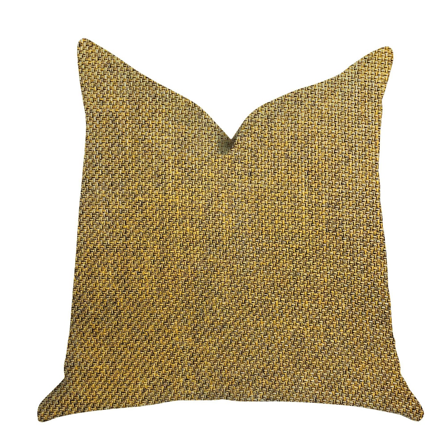 Mustard Seed Dark Yellow Luxury Throw Pillow – Handmade Accent Pillow