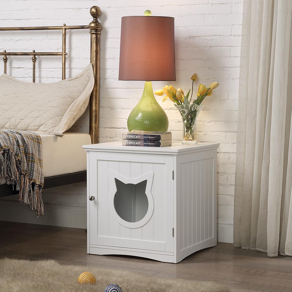 Multi-Use Cat Furniture Nightstand & Litter Enclosure