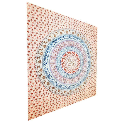 Giant Floral Cotton Throw – 90"x80" Tapestry & Blanket 2-in-1