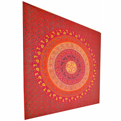 Giant Floral Cotton Throw – 90"x80" Tapestry & Blanket 2-in-1