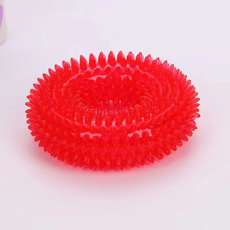 Bristle Ring Dog Toy for Interactive Play