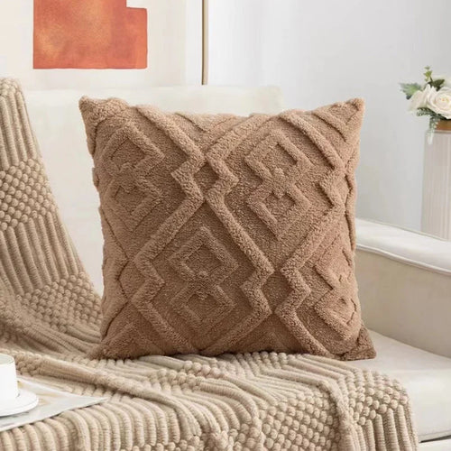 Textured Snowflake Velvet Jacquard Accent Pillow