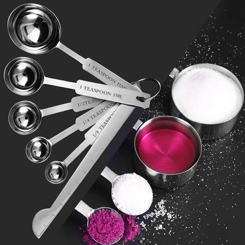 Premium 10-Piece Stainless Steel Measuring Cups and Spoons Set for Baking