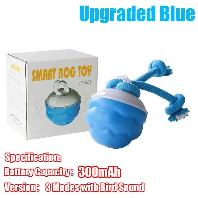 Smart Motion-Activated Dog Toy Ball with Rope - 3 Play Modes, USB Rechargeable
