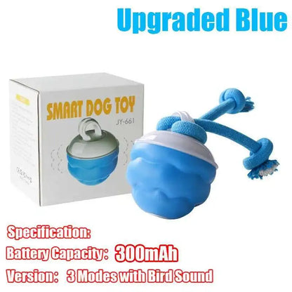 Smart Motion-Activated Dog Toy Ball with Rope - 3 Play Modes, USB Rechargeable