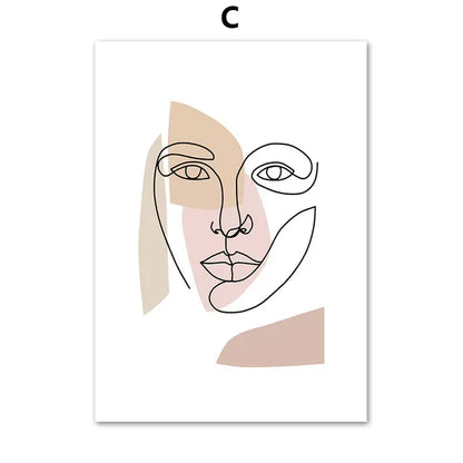 Modern Unframed Three-Panel Canvas Print