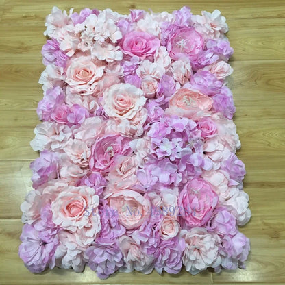 Artificial Silk Rose Flower Wall Panel