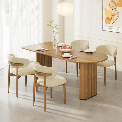 Soren Curved-Back Upholstered Dining Chairs, Set of 4