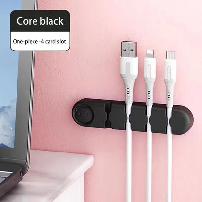The Cord Curator: Flexible 4-Port Cable Management Clip