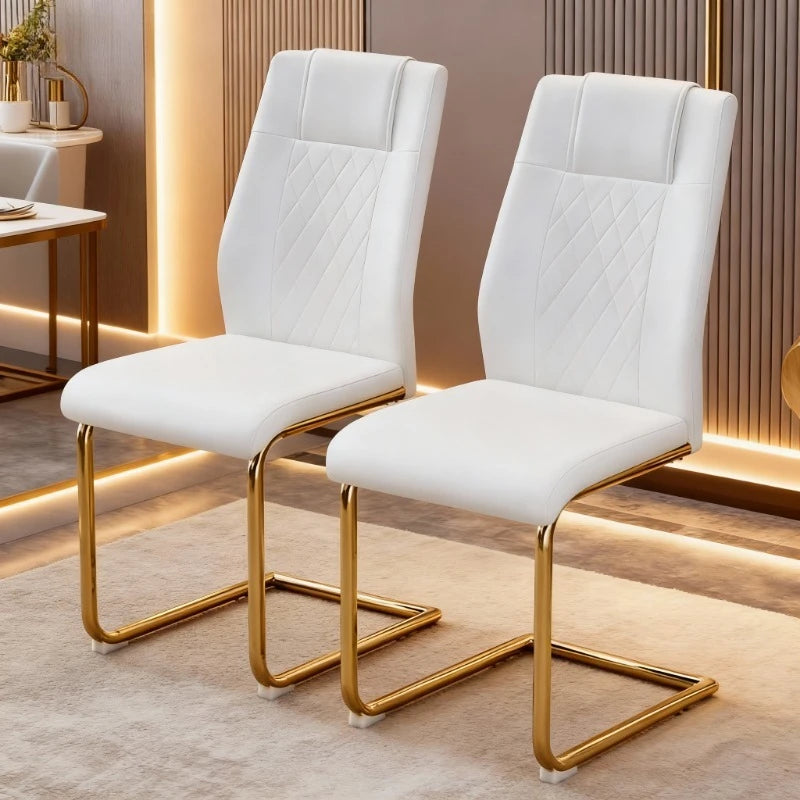 White Ergonomic Office Chair with Adjustable Height