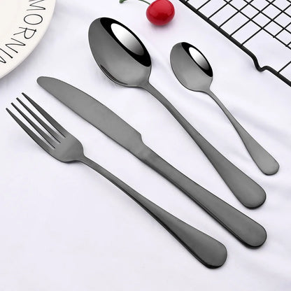 Modern Rainbow Flatware Set with Pigmented Finish