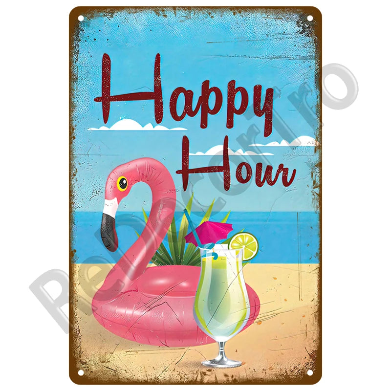 Seaside Memory Metal Sign – Vintage Wall Art