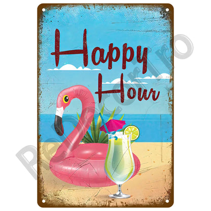 Seaside Memory Metal Sign – Vintage Wall Art