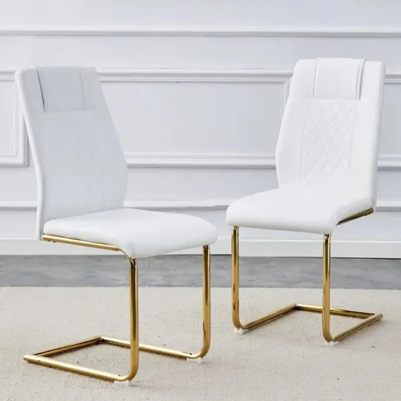 White Ergonomic Office Chair with Adjustable Height