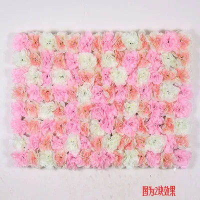 Artificial Silk Rose Flower Wall Panel