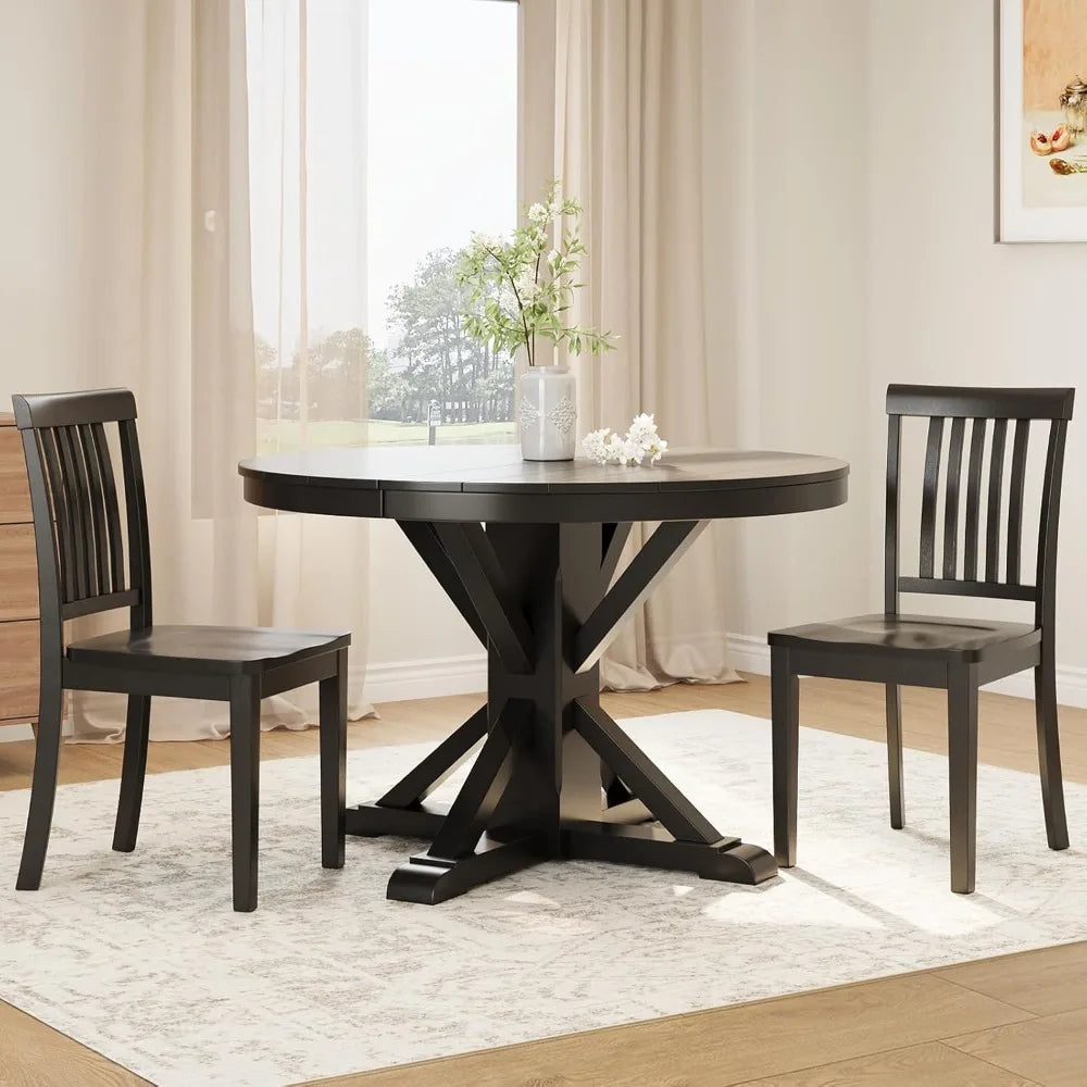 Solid Wood Dining Chairs with Windsor Design (Set of 6)
