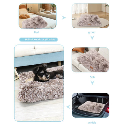 Ultra-Soft & Washable Dog Crate Bed with Anti-Slip Bottom