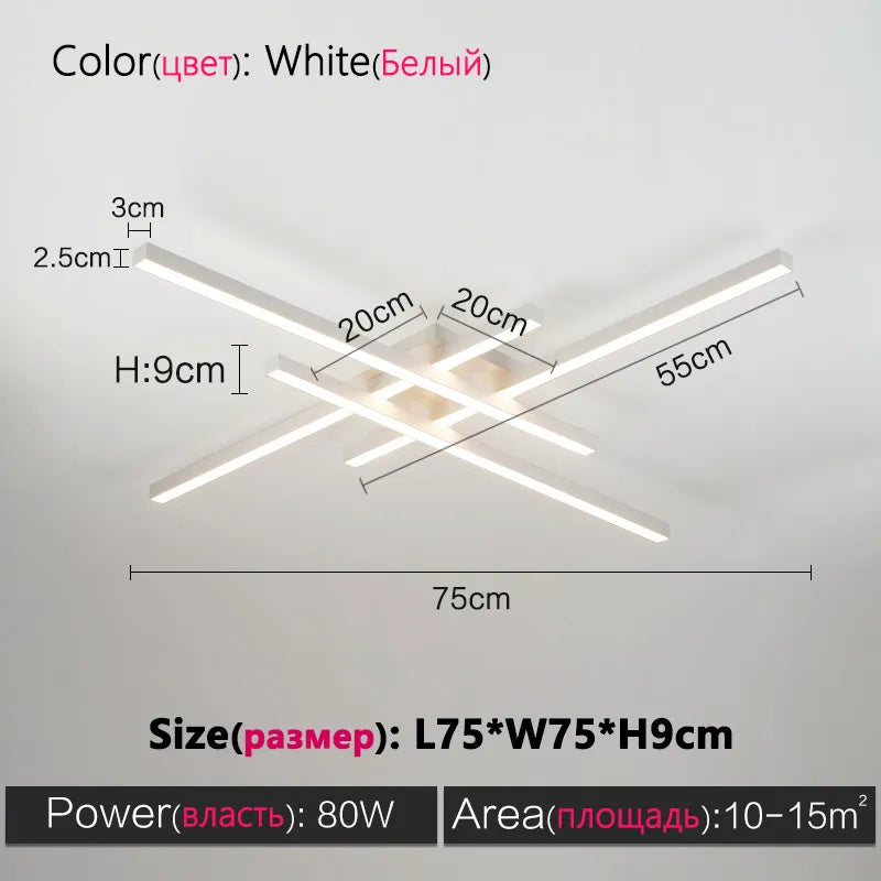Modern Black LED Surface Mounted Ceiling Light