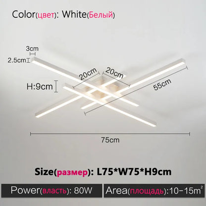 Modern Black LED Surface Mounted Ceiling Light