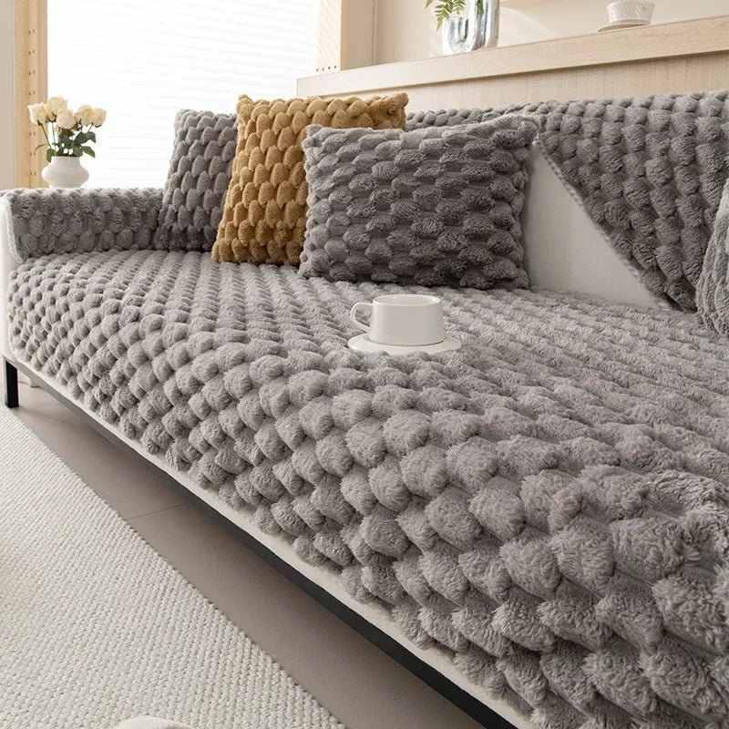 Soft Brushed Sofa Cover for L-Shaped Sectionals, Loveseats & Chairs