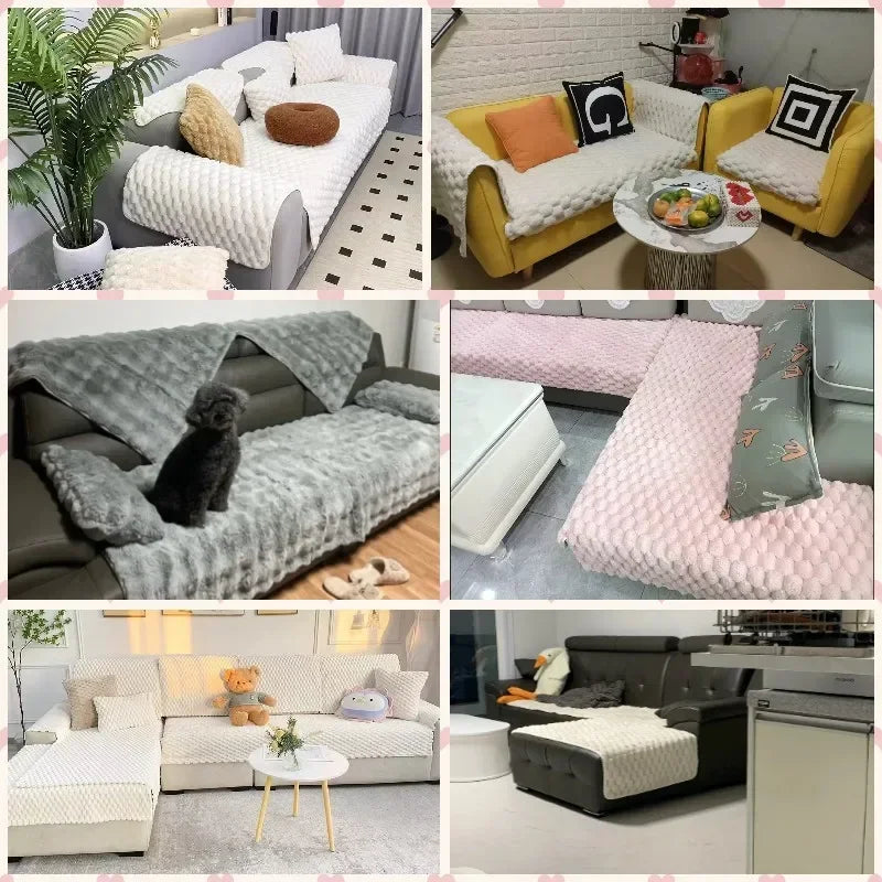 Soft Brushed Sofa Cover for L-Shaped Sectionals, Loveseats & Chairs