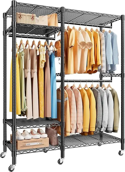 Heavy-Duty Clothes Rack for Bedroom & Laundry Room