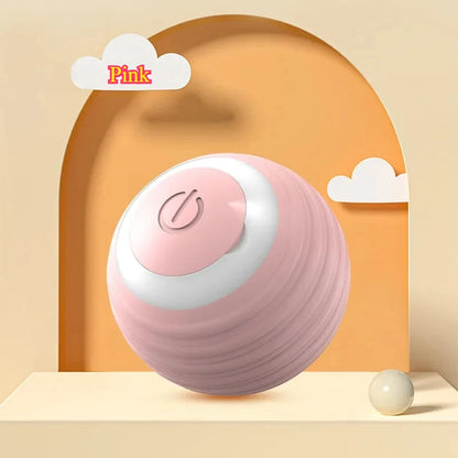 Pink and white spherical device with a cloud and 'Pink' text in the background