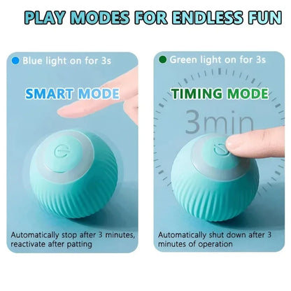 Two modes of a blue device with text explaining smart and timing modes on a light blue background.