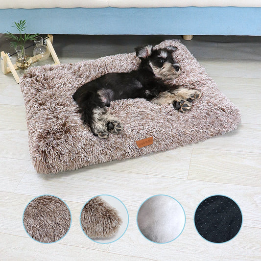 Ultra-Soft & Washable Dog Crate Bed with Anti-Slip Bottom