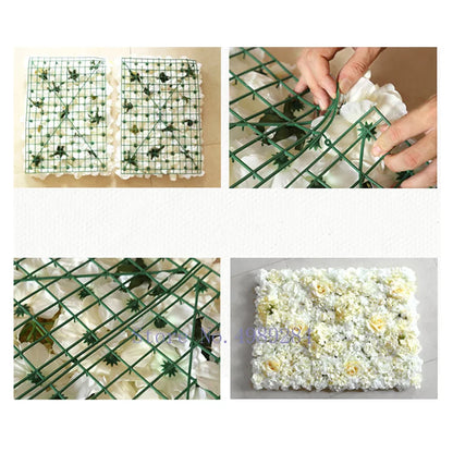 Artificial Silk Rose Flower Wall Panel