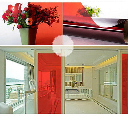 DIY, Renter Friendly Stained Glass Window Film – Multicolor Static Cling Vinyl for Creative Studios