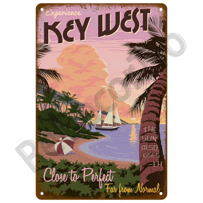 Seaside Memory Metal Sign – Vintage Wall Art