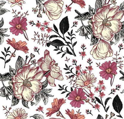Multicolor Floral Peel & Stick Wallpaper – Vibrant Botanical for Home & Office