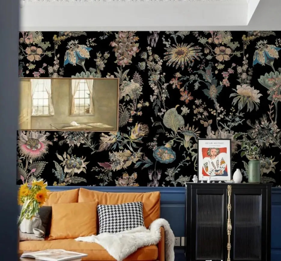 Multicolor Floral Peel & Stick Wallpaper – Vibrant Botanical for Home & Office