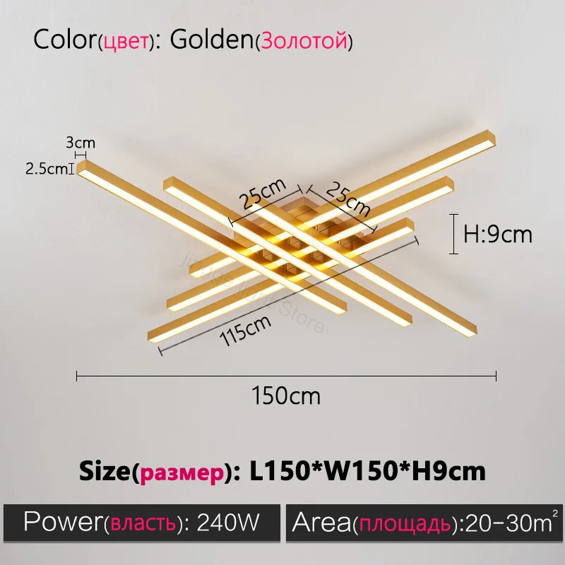 Modern Black LED Surface Mounted Ceiling Light