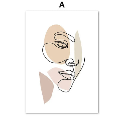 Modern Unframed Three-Panel Canvas Print