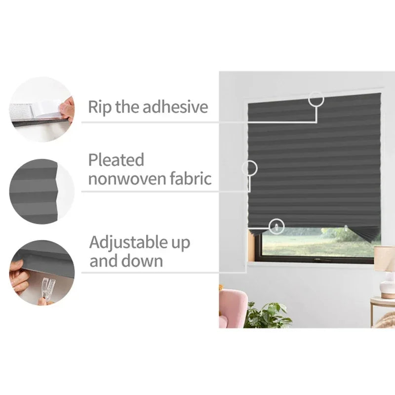 Window blind with features highlighted on a white background