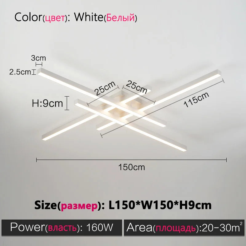 Modern Black LED Surface Mounted Ceiling Light