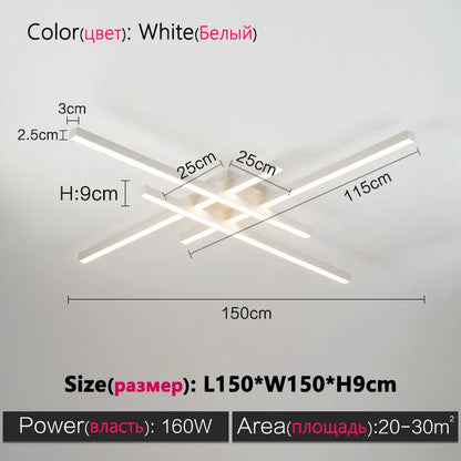 Modern Black LED Surface Mounted Ceiling Light