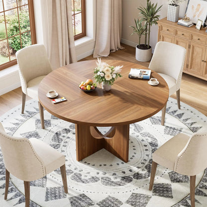 Round Pedestal Dining Table for 4–6