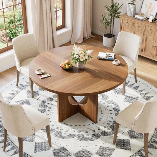 Round Pedestal Dining Table for 4–6