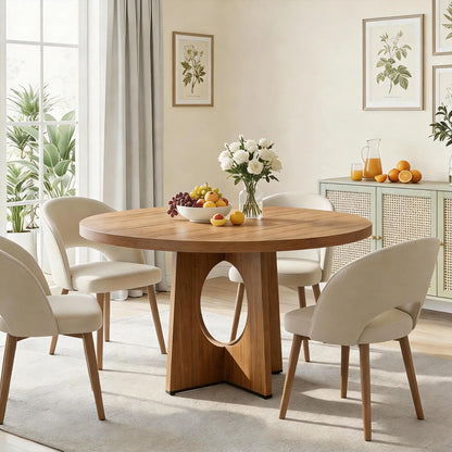 Round Pedestal Dining Table for 4–6