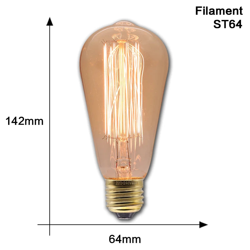 Vintage Edison Bulb - 30,000 Hour Lifespan - E27 Globe LED Bulb
