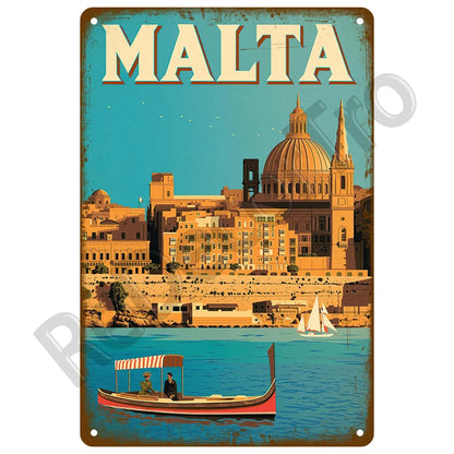 Seaside Memory Metal Sign – Vintage Wall Art