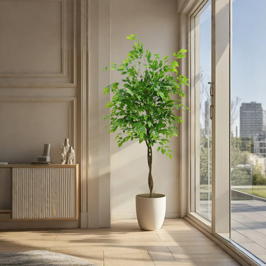 5.2ft-5.9ft Artificial Artificial Ficus Tree for Home and Exhibitions